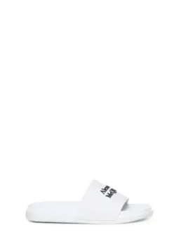 McQueen Herren Pantoletten Weiß, 100% Gummi, Stylisch