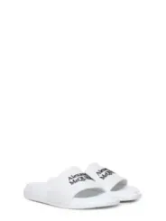 "Alexander Mcqueen Pantoletten im Sale | McQueen Herren Pantoletten Weißdruck 100% Gummi online kaufen"|Planet-Deluxe
