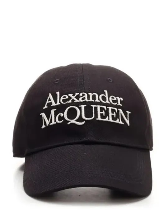 "Alexander Mcqueen Caps & Mützen im Sale | Alexander McQueen Herren Hut - Schwarzer Baumwollhut für Frühling/Sommer, Einfarbig | Artikelcode: BO_641 online kaufen"|Planet-Deluxe