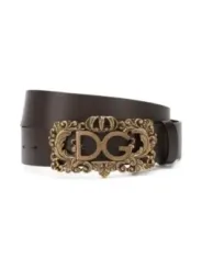 "Dolce & Gabbana Gürtel im Sale | Dolce & Gabbana Damen Gürtel - Eleganter Schwarzer Ledergürtel mit Schnalle für Herbst/Winter Kollektion online kaufen"|Planet-Deluxe