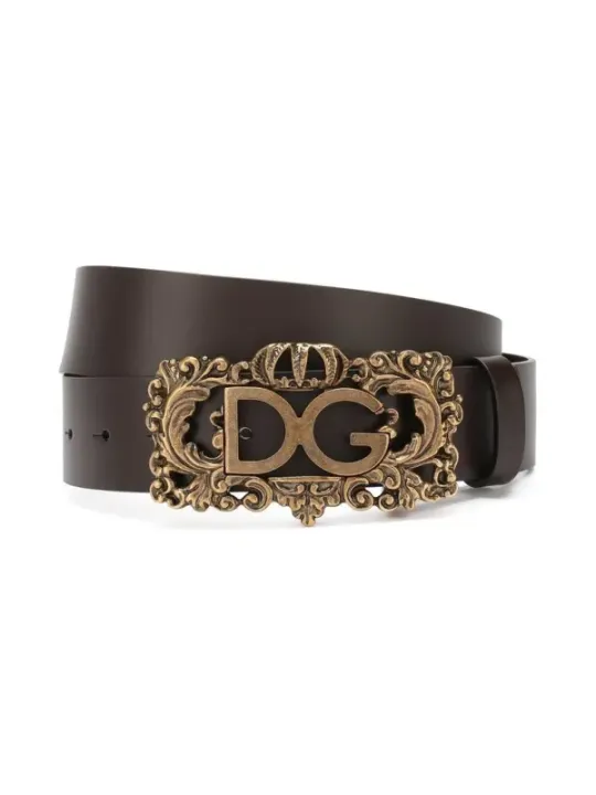 "Dolce & Gabbana Gürtel im Sale | Dolce & Gabbana Damen Gürtel - Eleganter Schwarzer Ledergürtel mit Schnalle für Herbst/Winter Kollektion online kaufen"|Planet-Deluxe
