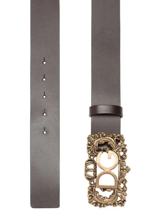 "Dolce & Gabbana Gürtel im Sale | Dolce & Gabbana Damen Gürtel - Eleganter Schwarzer Ledergürtel mit Schnalle für Herbst/Winter Kollektion online kaufen"|Planet-Deluxe
