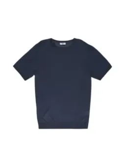 Herren T-Shirt Blau - Kurzarm, Rundhals, Herbst/Winter