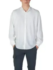 "Fashion Brand Hemden im Sale | Fashion Brand Herrenhemd Weiß - Einfarbig, Langarm, Klassischer Kragen, Herbst/Winter Kollektion  online kaufen"|Planet-Deluxe