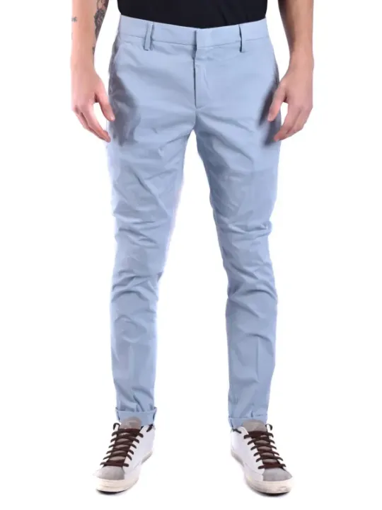 "Dondup Hosen im Sale | Dondup Herren Pantaloni - Azurblau Hosen für Frühling/Sommer mit Reißverschluss | Artikelcode: V_25194 online kaufen"|Planet-Deluxe