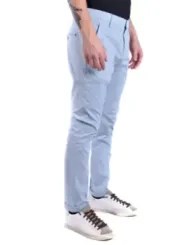 "Dondup Hosen im Sale | Dondup Herren Pantaloni - Azurblau Hosen für Frühling/Sommer mit Reißverschluss | Artikelcode: V_25194 online kaufen"|Planet-Deluxe