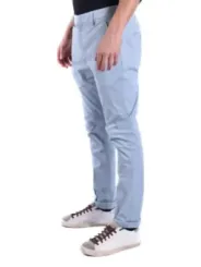 "Dondup Hosen im Sale | Dondup Herren Pantaloni - Azurblau Hosen für Frühling/Sommer mit Reißverschluss | Artikelcode: V_25194 online kaufen"|Planet-Deluxe