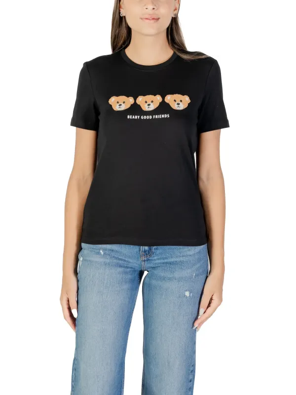 "Only T-Shirts im Sale | HerbstWinter Damen TShirt Schwarz Druck Kurzarm Rundhals online kaufen"|Planet-Deluxe "Only T-Shirts im Sale | HerbstWinter Damen TShirt Schwarz Druck Kurzarm Rundhals online kaufen"|Planet-Deluxe