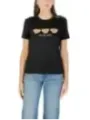 "Only T-Shirts im Sale | HerbstWinter Damen TShirt Schwarz Druck Kurzarm Rundhals online kaufen"|Planet-Deluxe
