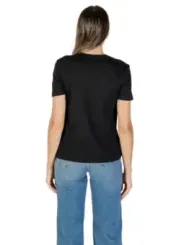 "Only T-Shirts im Sale | HerbstWinter Damen TShirt Schwarz Druck Kurzarm Rundhals online kaufen"|Planet-Deluxe