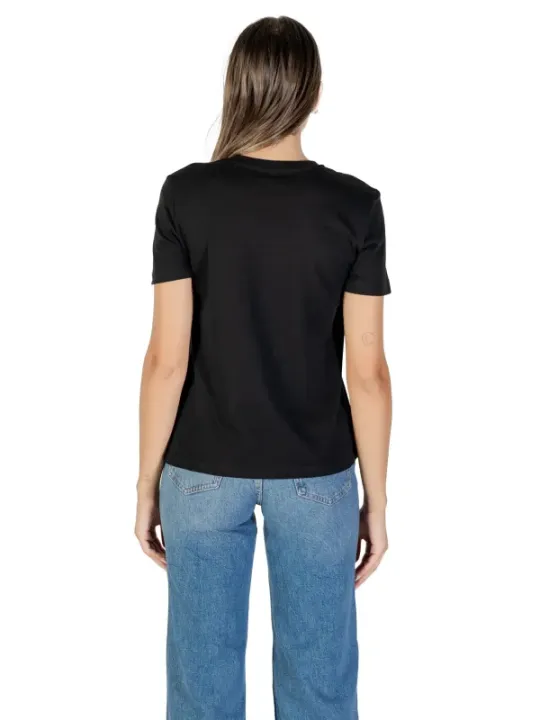 "Only T-Shirts im Sale | HerbstWinter Damen TShirt Schwarz Druck Kurzarm Rundhals online kaufen"|Planet-Deluxe