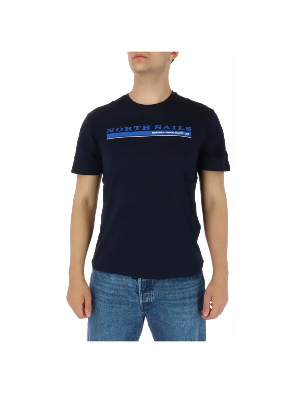 North Sails blaues Baumwoll-T-Shirt