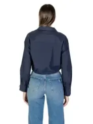 "Only Hemden im Sale | Only Damen Bluse Blau mit Strass für Herbst/Winter online kaufen"|Planet-Deluxe