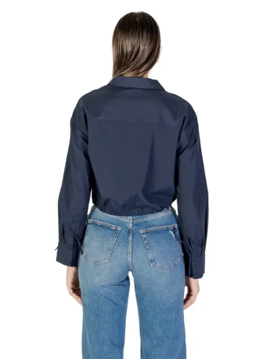 "Only Hemden im Sale | Only Damen Bluse Blau mit Strass für Herbst/Winter online kaufen"|Planet-Deluxe