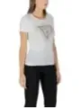 "Guess T-Shirts im Sale | Guess Damen T-Shirt Weiß Herbst/Winter Druck Kurzarm online kaufen"|Planet-Deluxe