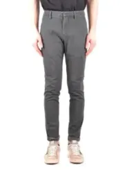 "Dondup Hosen im Sale | Dondup Herren Pantaloni - Grüne Herbst/Winter-Hose mit Reißverschluss und Knopf, Baumwollmischung online kaufen"|Planet-Deluxe