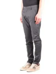 "Dondup Hosen im Sale | Dondup Herren Herbst/Winter Karierte Wollhose in Grau - Elegante Herrenhose mit Reißverschluss und Knopf, Artikelcode: B_33251 online kaufen"|Planet-Deluxe