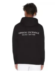 Schwarzer Kapuzenpullover Armani Exchange Milano