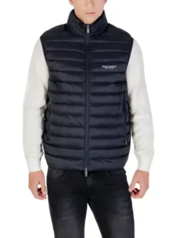 Armani Exchange Herren Gilet - Ärmellose Weste, Blau, Herbst/Winter