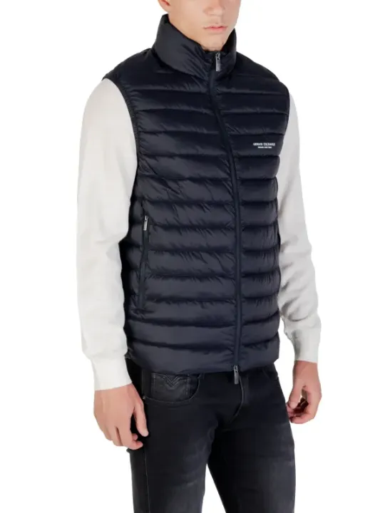 "Armani Exchange Westen im Sale | Armani Exchange Herren Gilet - Ärmellose Weste für Herbst/Winter, Blau, Mit Reißverschluss und Vordertaschen - 100% Polyamid, online kaufen"|Planet-Deluxe