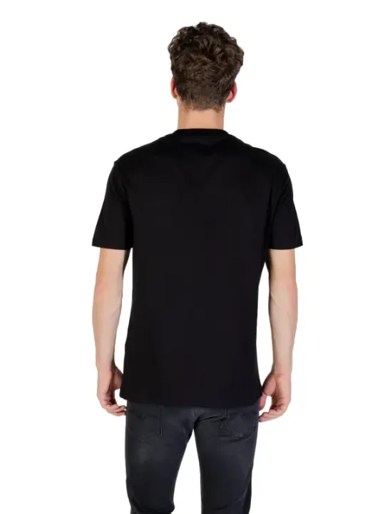 "Armani Exchange T-Shirts im Sale | Armani Exchange Herren T-Shirt Herbst/Winter - Schwarzes Rundhals-T-Shirt mit Print, Kurzarm, 100% Baumwolle (Artikelcode: XM001 online kaufen"|Planet-Deluxe