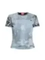 "Diesel T-Shirts im Sale | Diesel Damen T-Shirt Azurblau Fleckig Frühjahr/Sommer online kaufen"|Planet-Deluxe