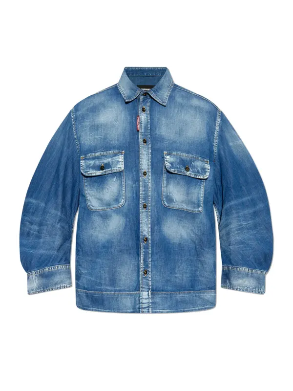 "Dsquared2 Hemden im Sale | Herbstblau Damenhemd Dsquared2 online kaufen"|Planet-Deluxe "Dsquared2 Hemden im Sale | Herbstblau Damenhemd Dsquared2 online kaufen"|Planet-Deluxe