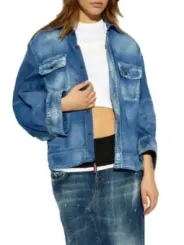 "Dsquared2 Hemden im Sale | Herbstblau Damenhemd Dsquared2 online kaufen"|Planet-Deluxe