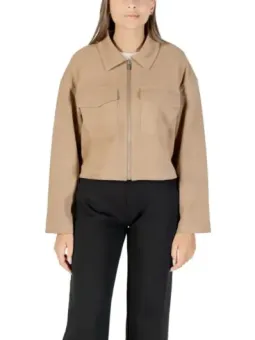 Only Damen Blazer Beige mit Reißverschluss - Elegant & Modern