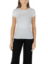 "Armani Exchange T-Shirts im Sale | Armani Exchange Damen Strass T-Shirt Herbst Winter Weiß online kaufen"|Planet-Deluxe