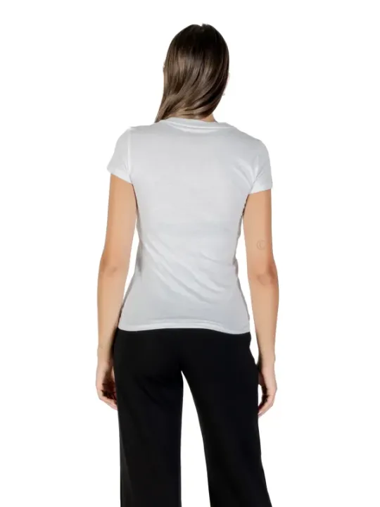 "Armani Exchange T-Shirts im Sale | Armani Exchange Damen Strass T-Shirt Herbst Winter Weiß online kaufen"|Planet-Deluxe