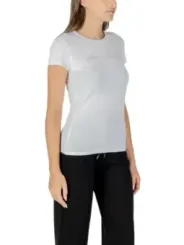 "Armani Exchange T-Shirts im Sale | Armani Exchange Damen Strass T-Shirt Herbst Winter Weiß online kaufen"|Planet-Deluxe