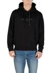 "Armani Exchange Sweatshirts im Sale | Armani Exchange Herren Fleece Hoodie Schwarz V-Ausschnitt online kaufen"|Planet-Deluxe
