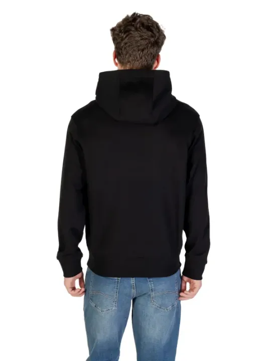 "Armani Exchange Sweatshirts im Sale | Armani Exchange Herren Fleece Hoodie Schwarz V-Ausschnitt online kaufen"|Planet-Deluxe