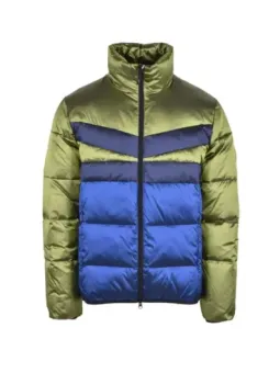 Grüne Bikkembergs Daunenjacke mit Reißverschluss