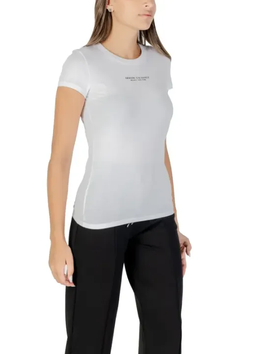 "Armani Exchange T-Shirts im Sale | Armani Exchange Damen T-Shirt Herbst Winter Weiß Kurzarm online kaufen"|Planet-Deluxe