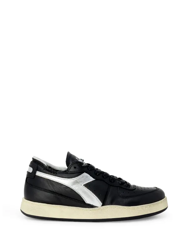 Schwarze Diadora Heritage Leder Sneaker Schwarze Diadora Heritage Leder Sneaker