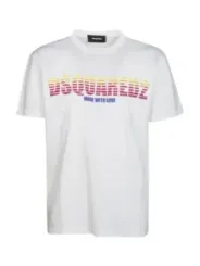 "Dsquared2 T-Shirts im Sale | Dsquared2 Herren TShirt Weiß Druck Frühling Sommer online kaufen"|Planet-Deluxe