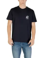 "Armani Exchange T-Shirts im Sale | Armani Exchange Herren Blaues Druck TShirt Herbst/Winter online kaufen"|Planet-Deluxe