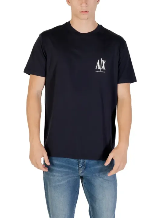 "Armani Exchange T-Shirts im Sale | Armani Exchange Herren Blaues Druck TShirt Herbst/Winter online kaufen"|Planet-Deluxe