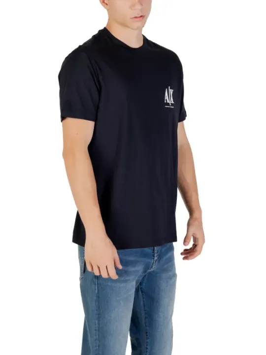"Armani Exchange T-Shirts im Sale | Armani Exchange Herren Blaues Druck TShirt Herbst/Winter online kaufen"|Planet-Deluxe