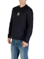 "Armani Exchange T-Shirts im Sale | Armani Exchange Herren Langarmshirt Blau Druck 100 Baumwolle online kaufen"|Planet-Deluxe