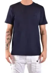 "Dondup T-Shirts im Sale | Dondup Herren T-Shirt Blau Kurzarm Rundhals Baumwolle online kaufen"|Planet-Deluxe