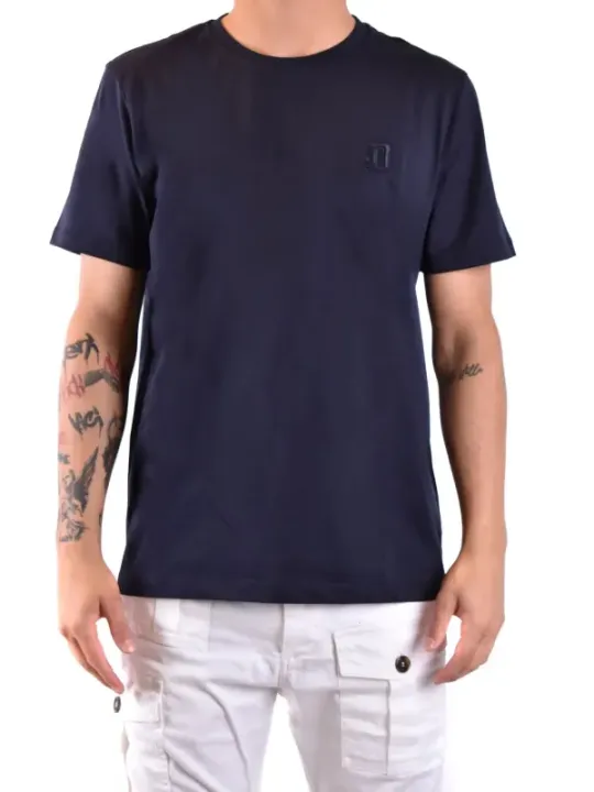 "Dondup T-Shirts im Sale | Dondup Herren T-Shirt Blau Kurzarm Rundhals Baumwolle online kaufen"|Planet-Deluxe