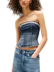 "Tommy Hilfiger Jeans Tops im Sale | Tommy Hilfiger Jeans - Tommy Hilfiger Jeans Top Donna online kaufen"|Planet-Deluxe