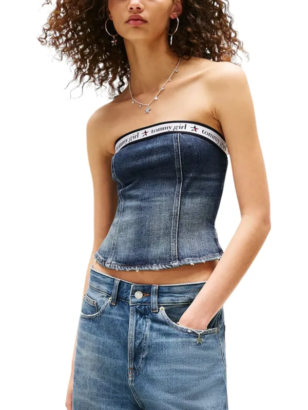 "Tommy Hilfiger Jeans Tops im Sale | Tommy Hilfiger Jeans - Tommy Hilfiger Jeans Top Donna online kaufen"|Planet-Deluxe