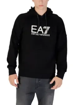 "EA7 Herren Fleece Hoodie Schwarz – Herbst/Winter Style"