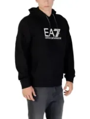 "Ea7 Sweatshirts im Sale | EA7 Herren Fleece Hoodie Schwarz Druck Herbst Winter online kaufen"|Planet-Deluxe