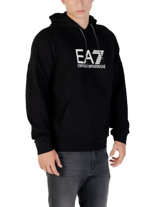 "Ea7 Sweatshirts im Sale | EA7 Herren Fleece Hoodie Schwarz Druck Herbst Winter online kaufen"|Planet-Deluxe