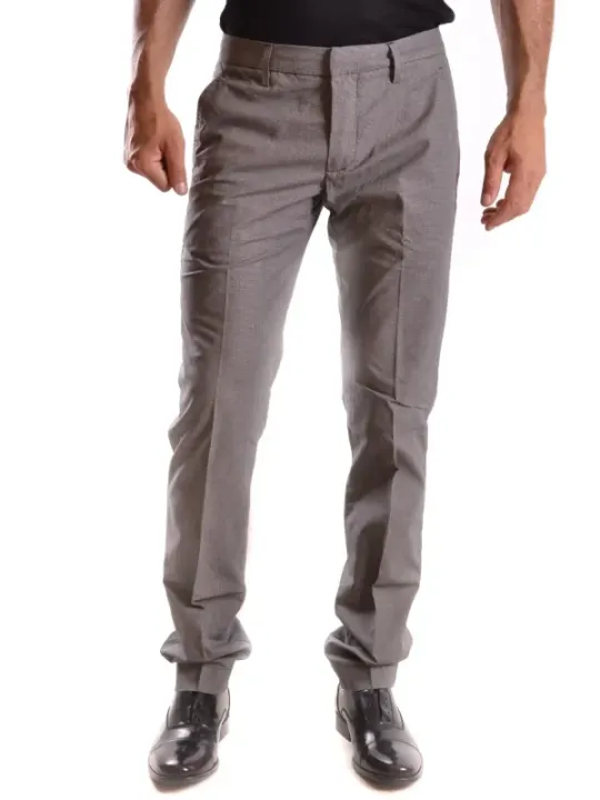 "Dondup Hosen im Sale | Dondup Herren Chino Grau Kariert Baumwolle online kaufen"|Planet-Deluxe